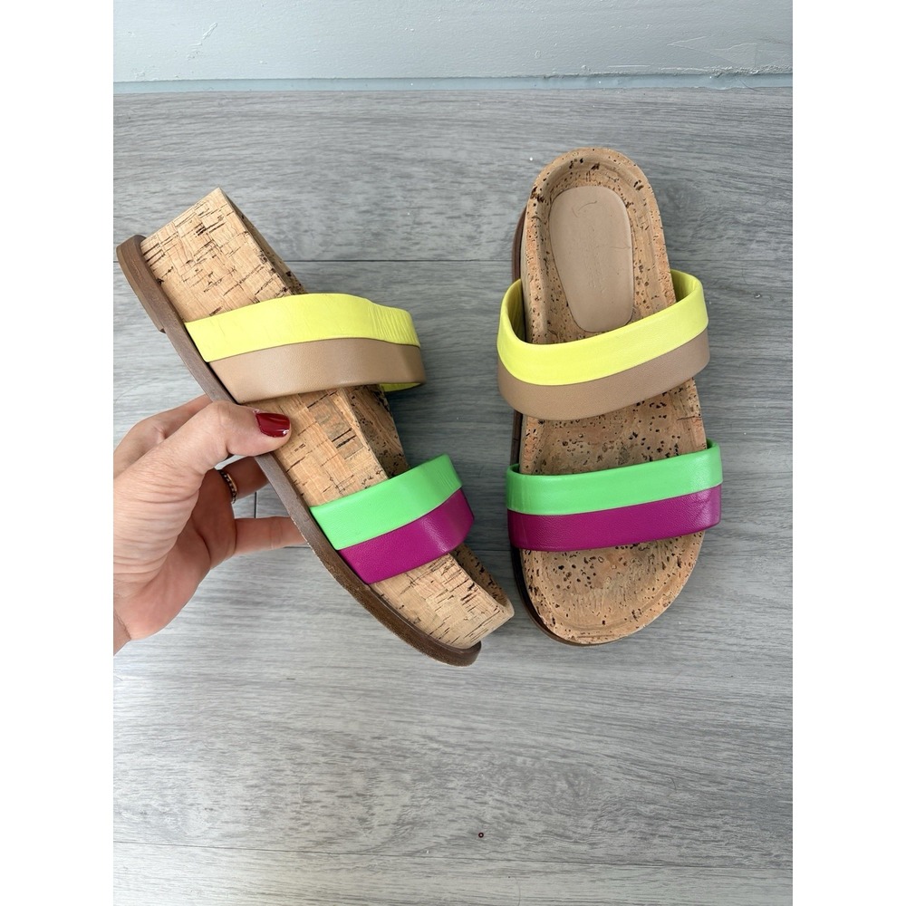 Gabriela Hearst Striker Platform Sandals Women Size 38.5/ US 7.5 Rainbow Slides